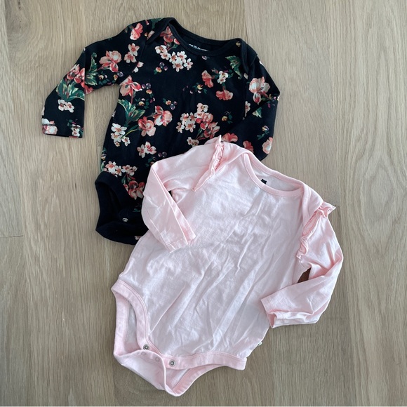 GAP Other - Pair of Girls Long Sleeve Bodysuits. Size 6-12 Months